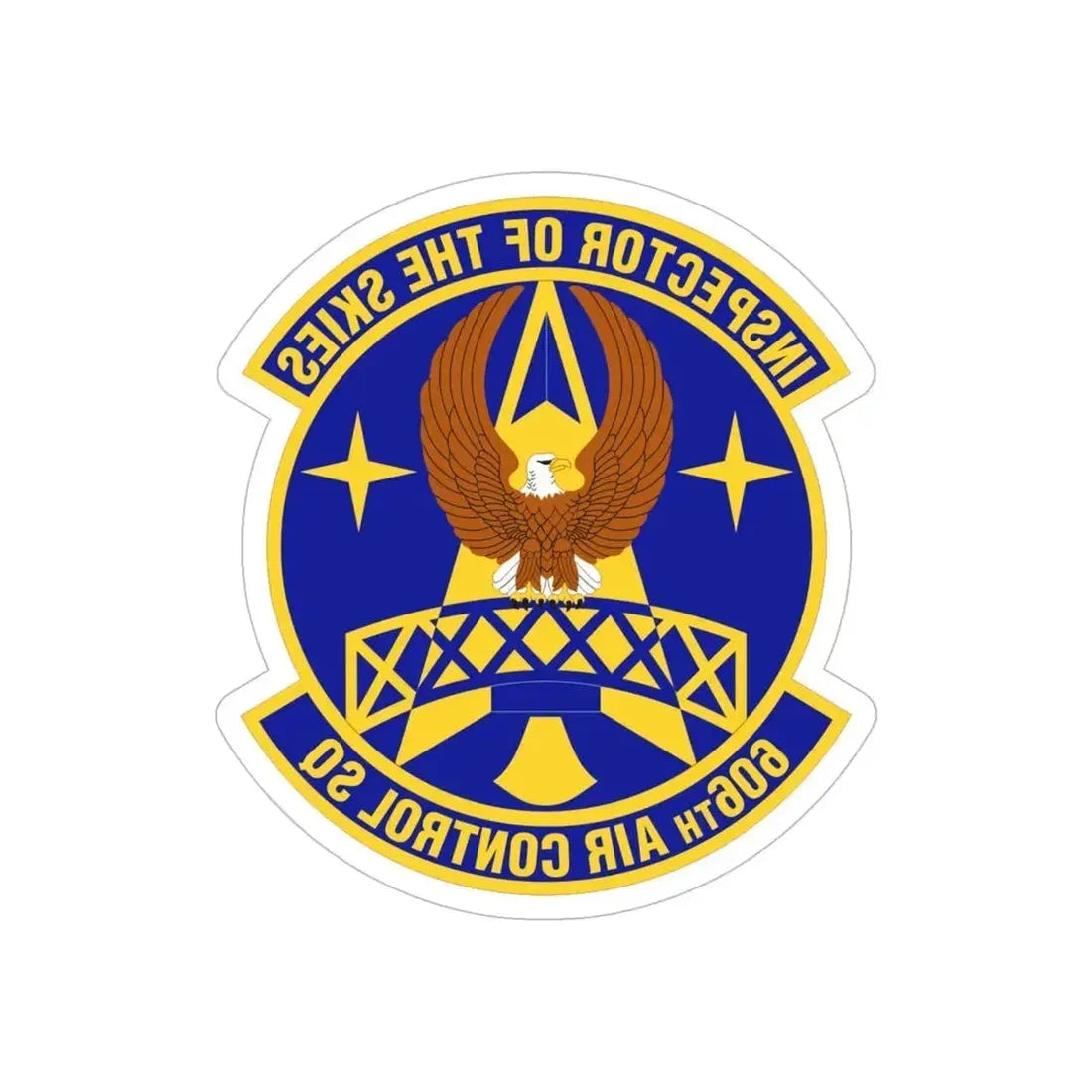 606th Air Control Squadron (U.S. Air Force) REVERSE PRINT Transparent Die-Cut STICKER - The Sticker Space