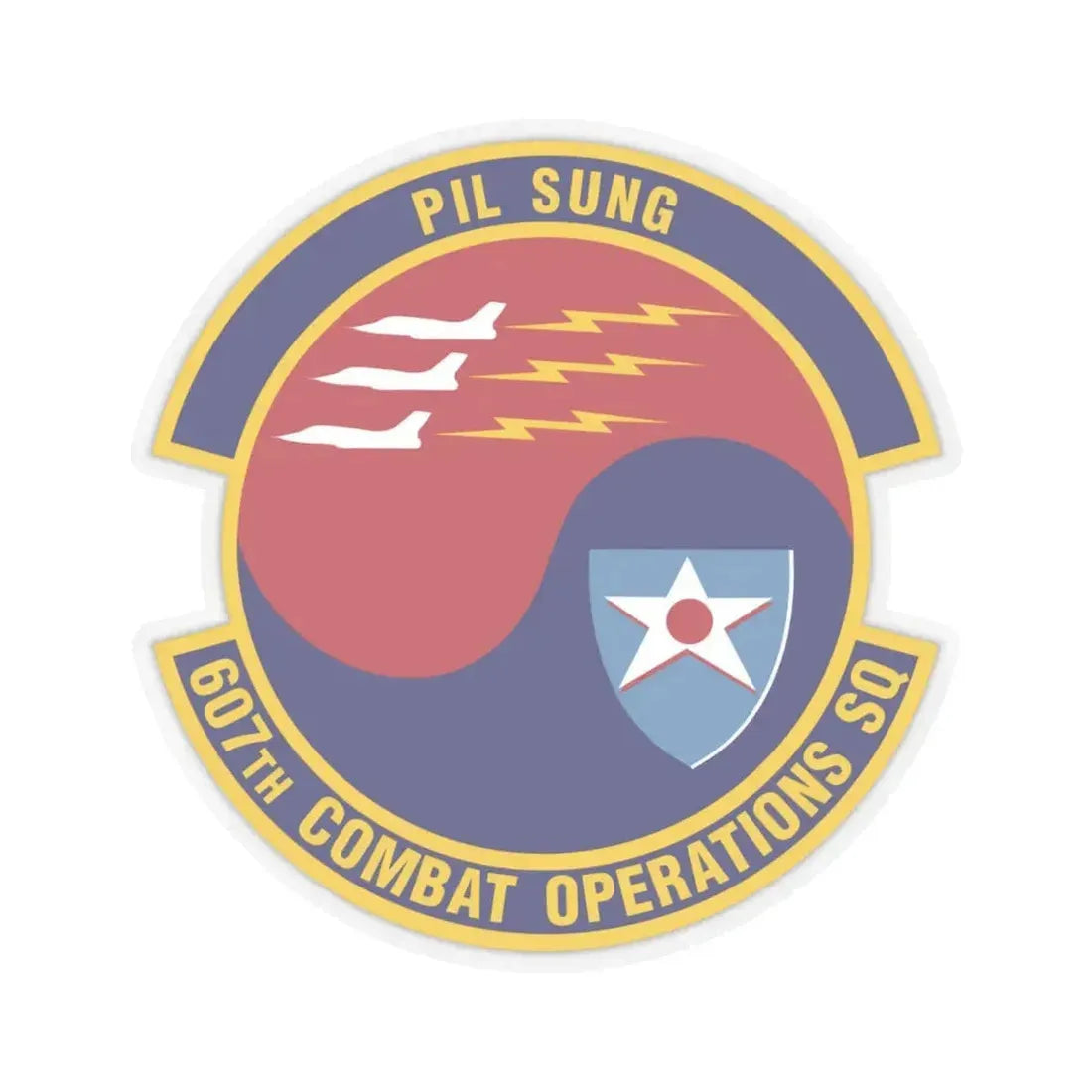 607th Combat Operations Squadron (U.S. Air Force) STICKER Vinyl Kiss-Cut Decal 6 Inch Transparent - The Sticker Space