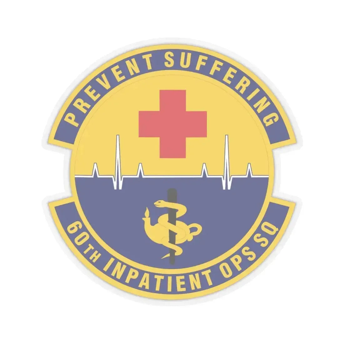 60th Inpatient Operations Squadron (U.S. Air Force) STICKER Vinyl Kiss-Cut Decal 6 Inch Transparent - The Sticker Space