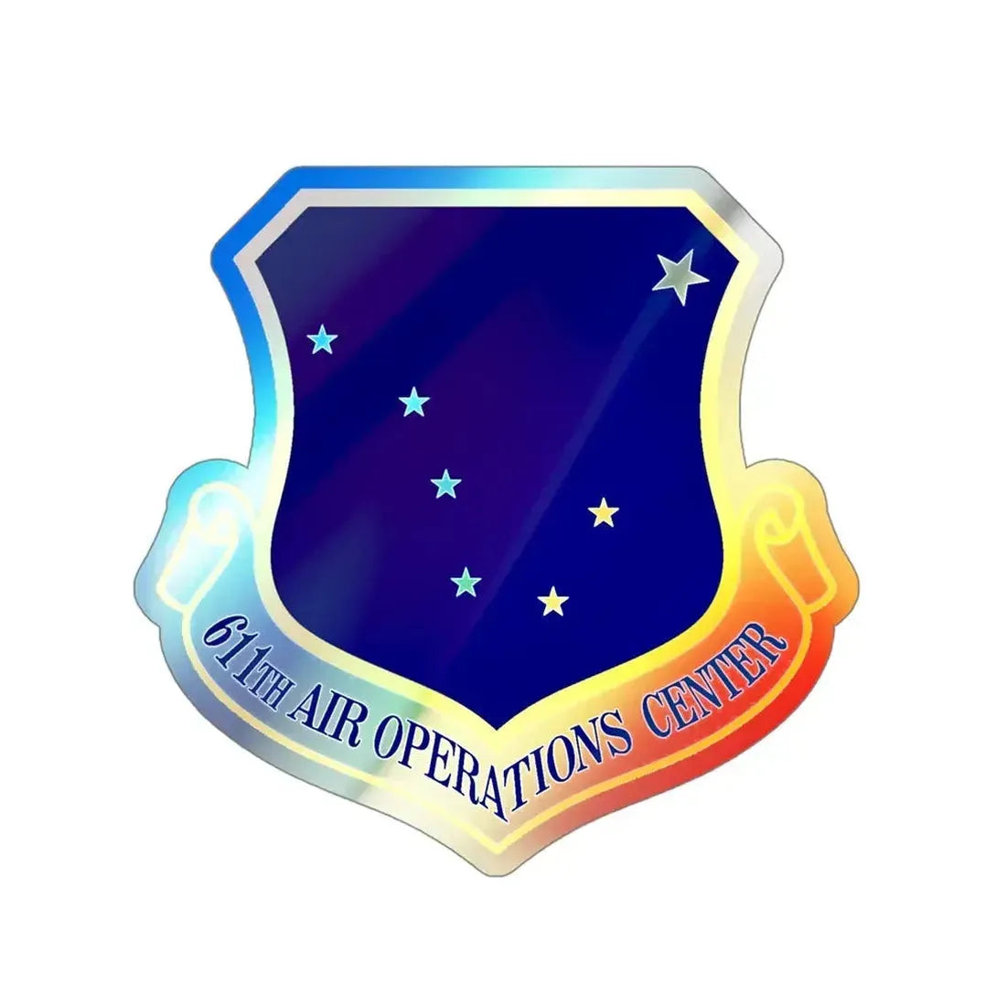 611th AOC (U.S. Air Force) Holographic STICKER Die-Cut Vinyl Decal - The Sticker Space