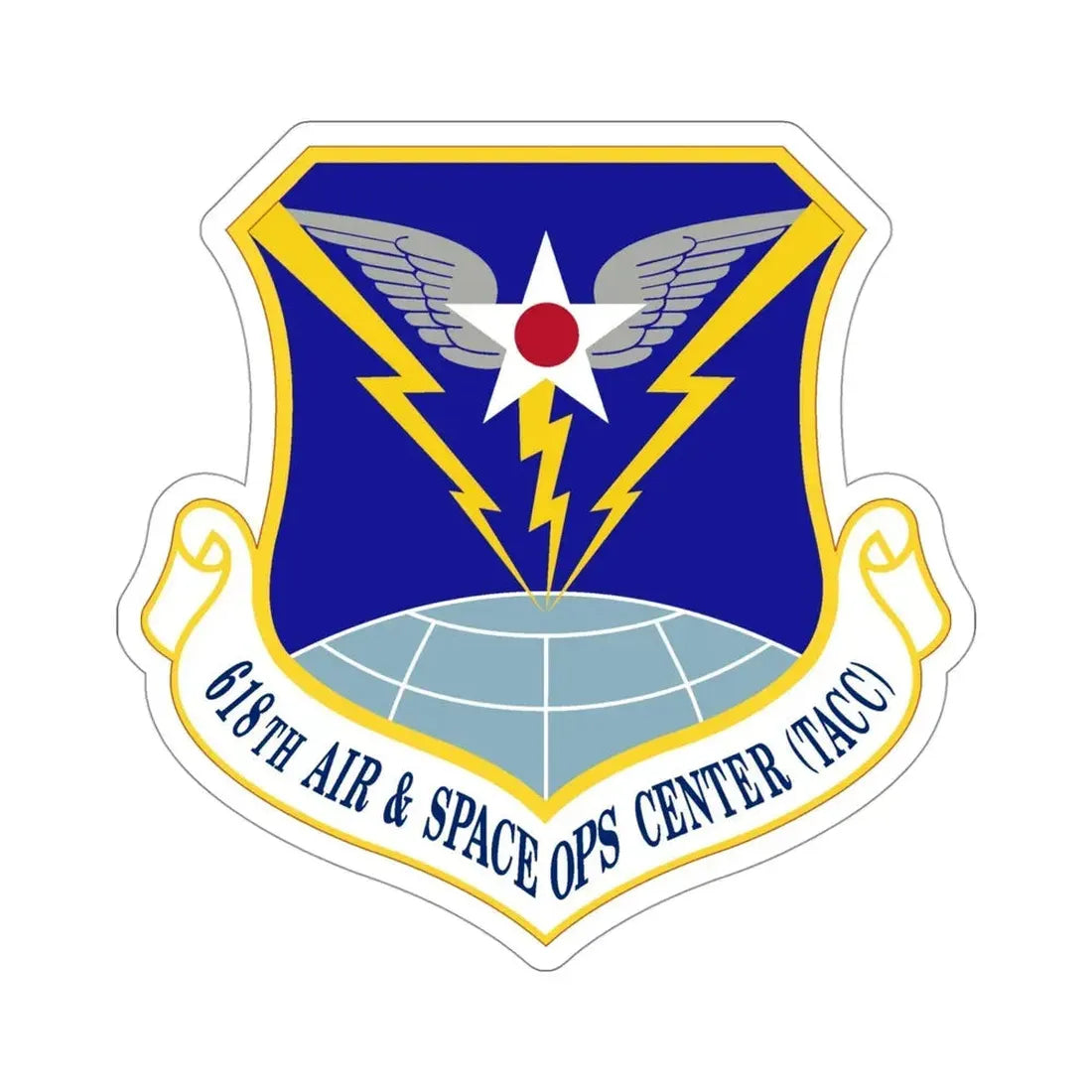 618 Air Operations Center AMC (U.S. Air Force) STICKER Vinyl Die-Cut Decal - The Sticker Space