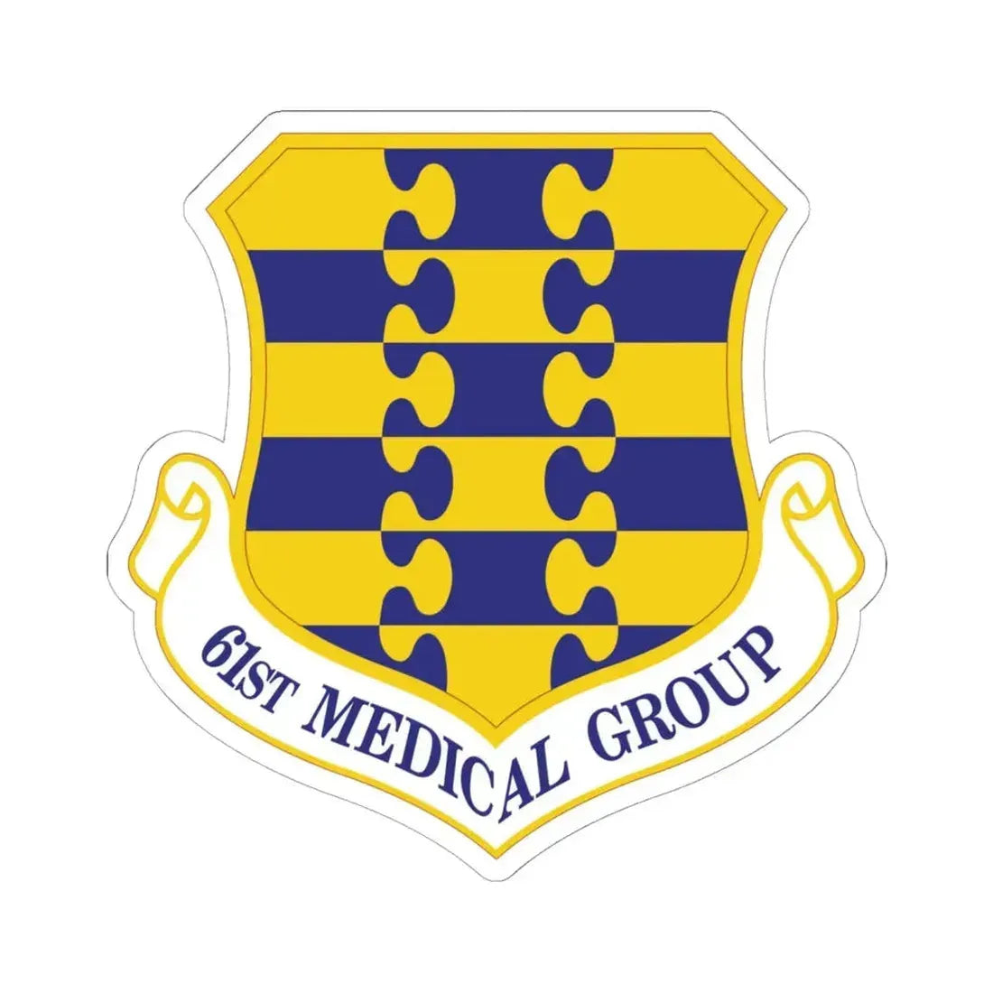 61st Medical Group (U.S. Air Force) STICKER Vinyl Kiss-Cut Decal 6 Inch White - The Sticker Space