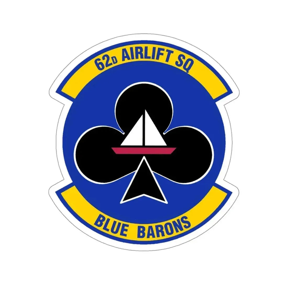 62 Airlift Squadron (U.S. Air Force) STICKER Vinyl Die-Cut Decal - The Sticker Space