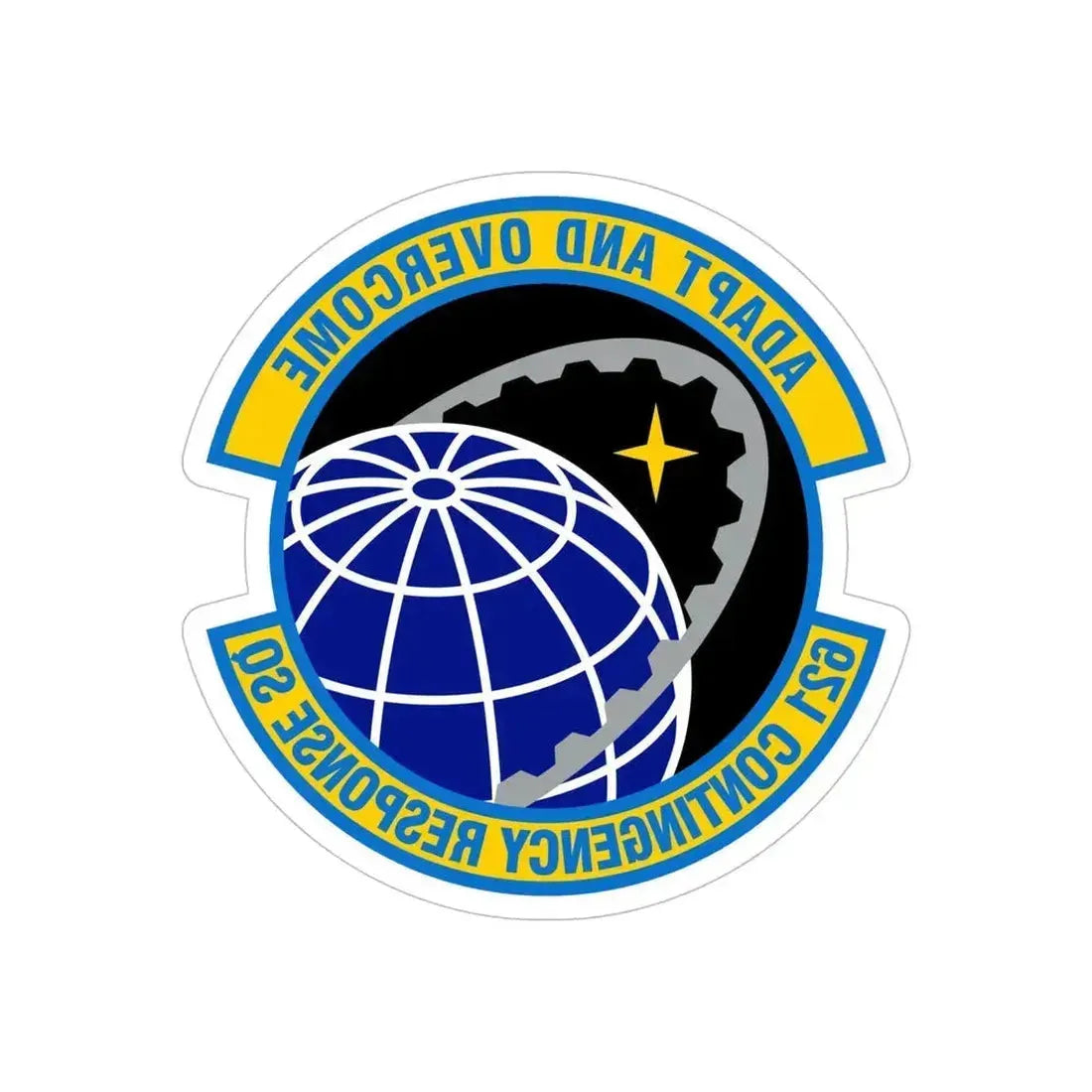 621 Contingency Response Squadron AMC (U.S. Air Force) REVERSE PRINT Transparent Die-Cut STICKER 6 Inch Die-Cut Transparent - The Sticker Space