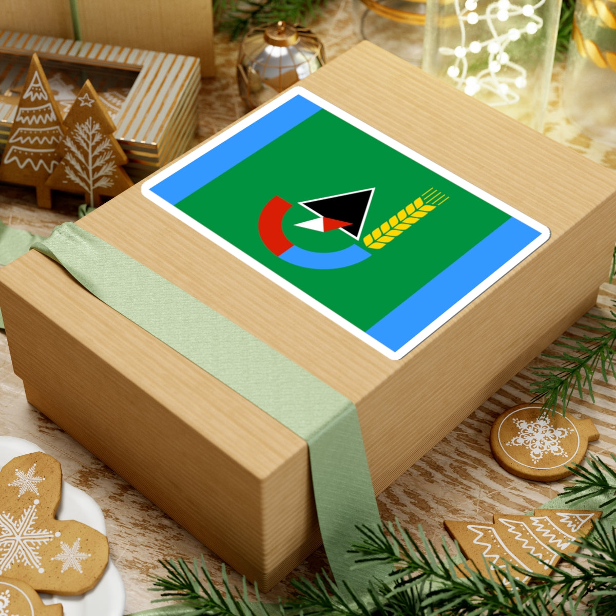 Flag of Gubkin Belgorod oblast (Russia) STICKER Vinyl Kiss-Cut Decal