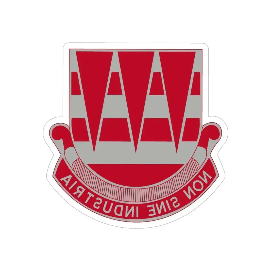 63 Engineer Battalion (U.S. Army) REVERSE PRINT Transparent Die-Cut STICKER - The Sticker Space