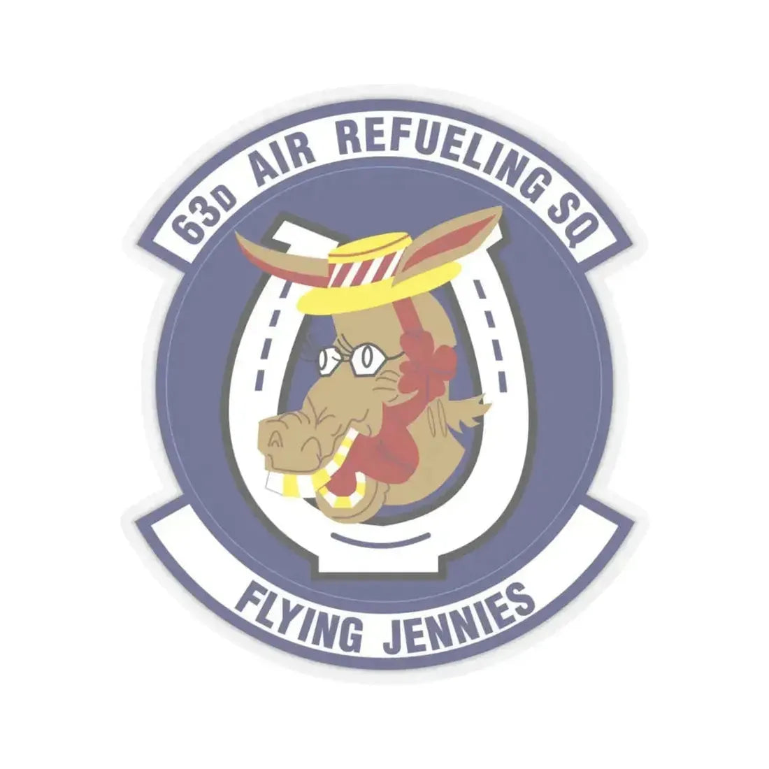 63d Air Refueling Squadron (U.S. Air Force) STICKER Vinyl Kiss-Cut Decal 6 Inch Transparent - The Sticker Space