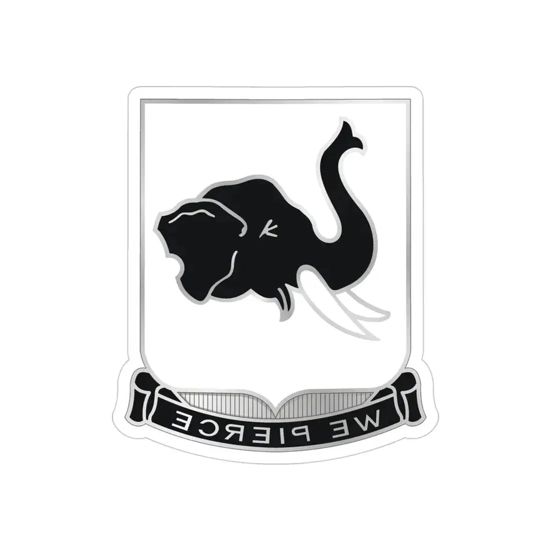 64 Armor Regiment (U.S. Army) REVERSE PRINT Transparent Die-Cut STICKER - The Sticker Space