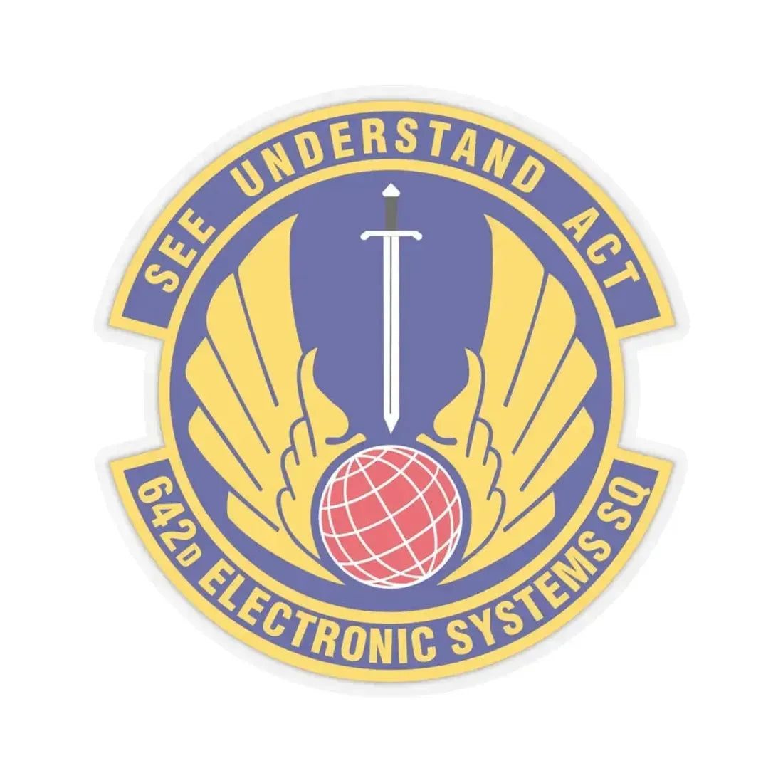 642d Electronic Systems Squadron (U.S. Air Force) STICKER Vinyl Kiss-Cut Decal 4 Inch Transparent - The Sticker Space