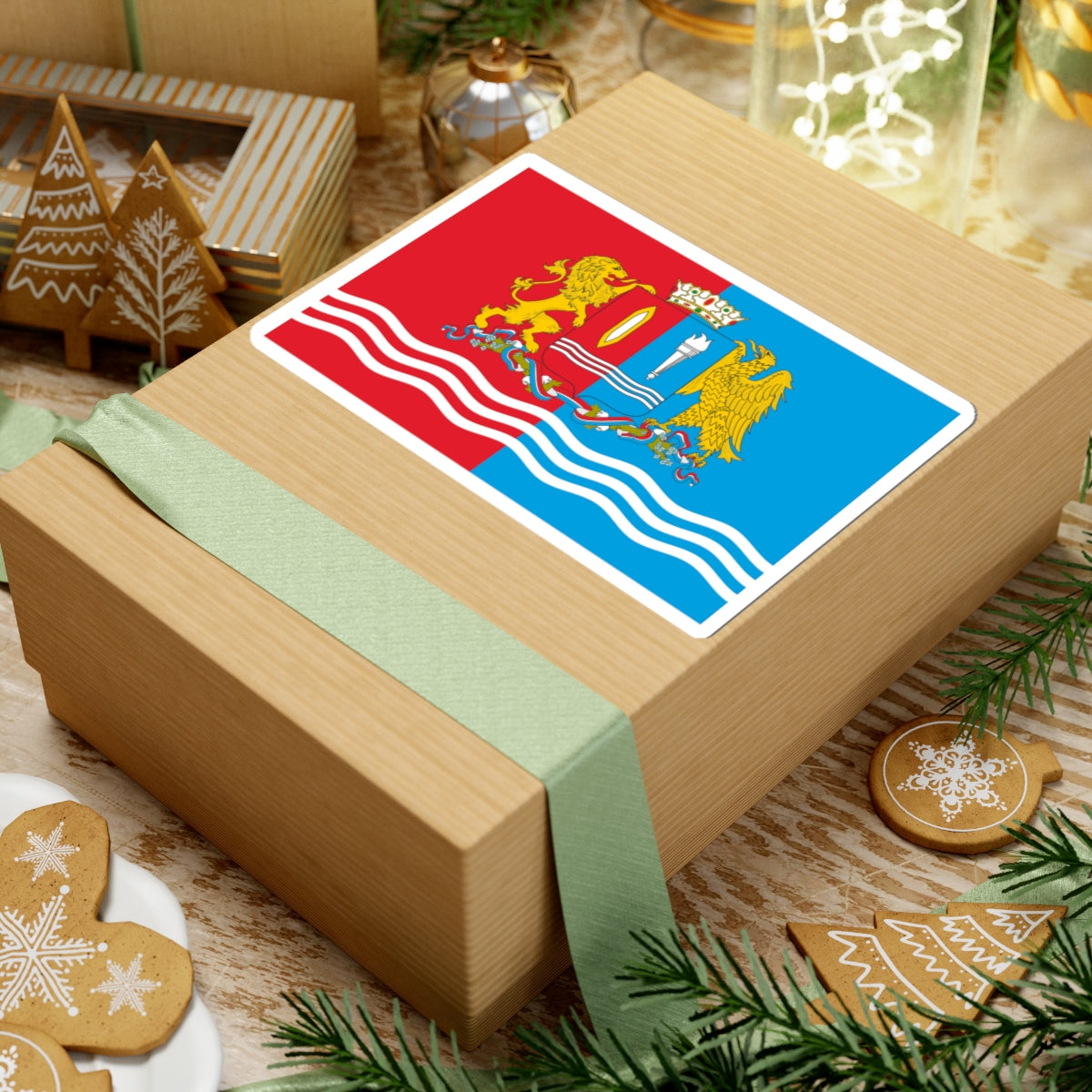 Flag of Ivanovo Oblast (Russia) STICKER Vinyl Kiss-Cut Decal