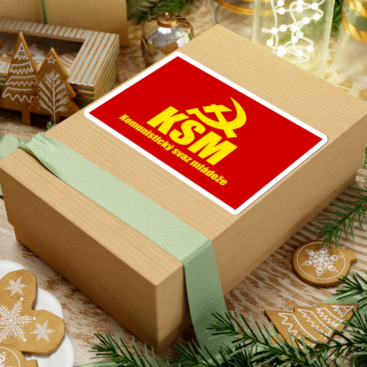 Flag of the Communist Youth Union Czech Republic (Czech Republic) STICKER Vinyl Kiss-Cut Decal