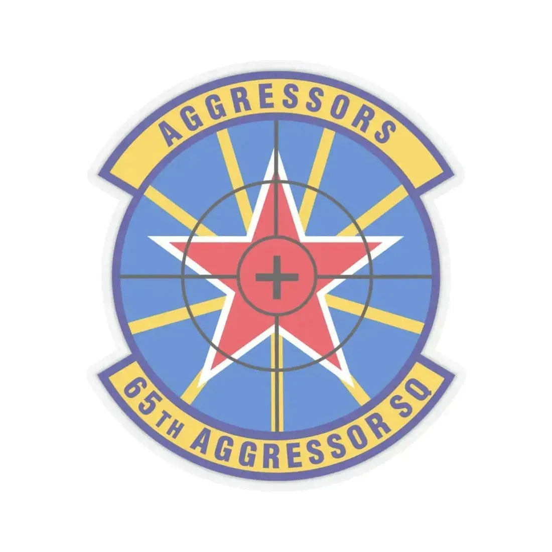 65th Aggressor Squadron (U.S. Air Force) STICKER Vinyl Kiss-Cut Decal 6 Inch Transparent - The Sticker Space