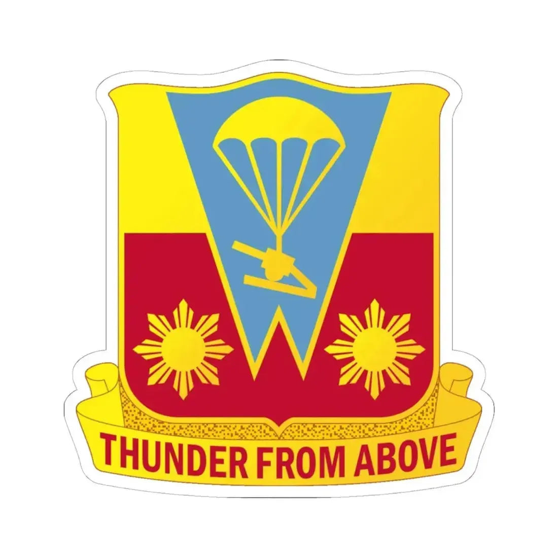 674th Airborne Field Artillery Battalion (U.S. Army) STICKER Vinyl Kiss-Cut Decal 6 Inch White - The Sticker Space