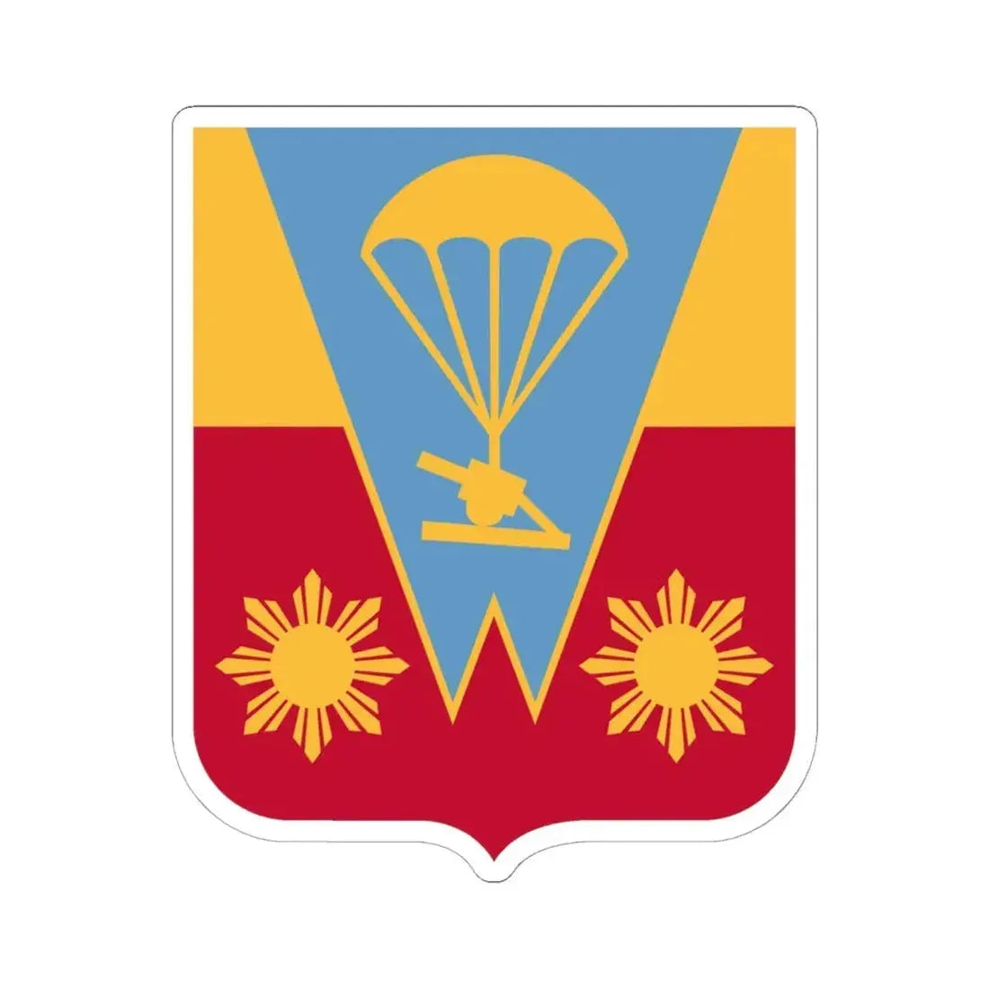 674th Airborne Field Artillery Battalion v2 (U.S. Army) STICKER Vinyl Kiss-Cut Decal 6 Inch White - The Sticker Space
