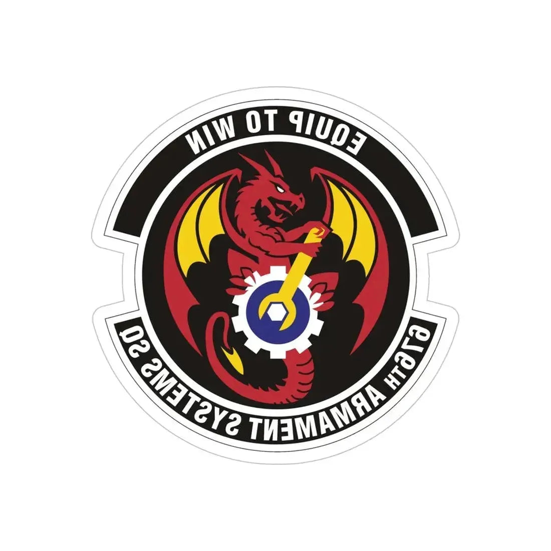 676th Armament Systems Squadron (U.S. Air Force) REVERSE PRINT Transparent Die-Cut STICKER - The Sticker Space
