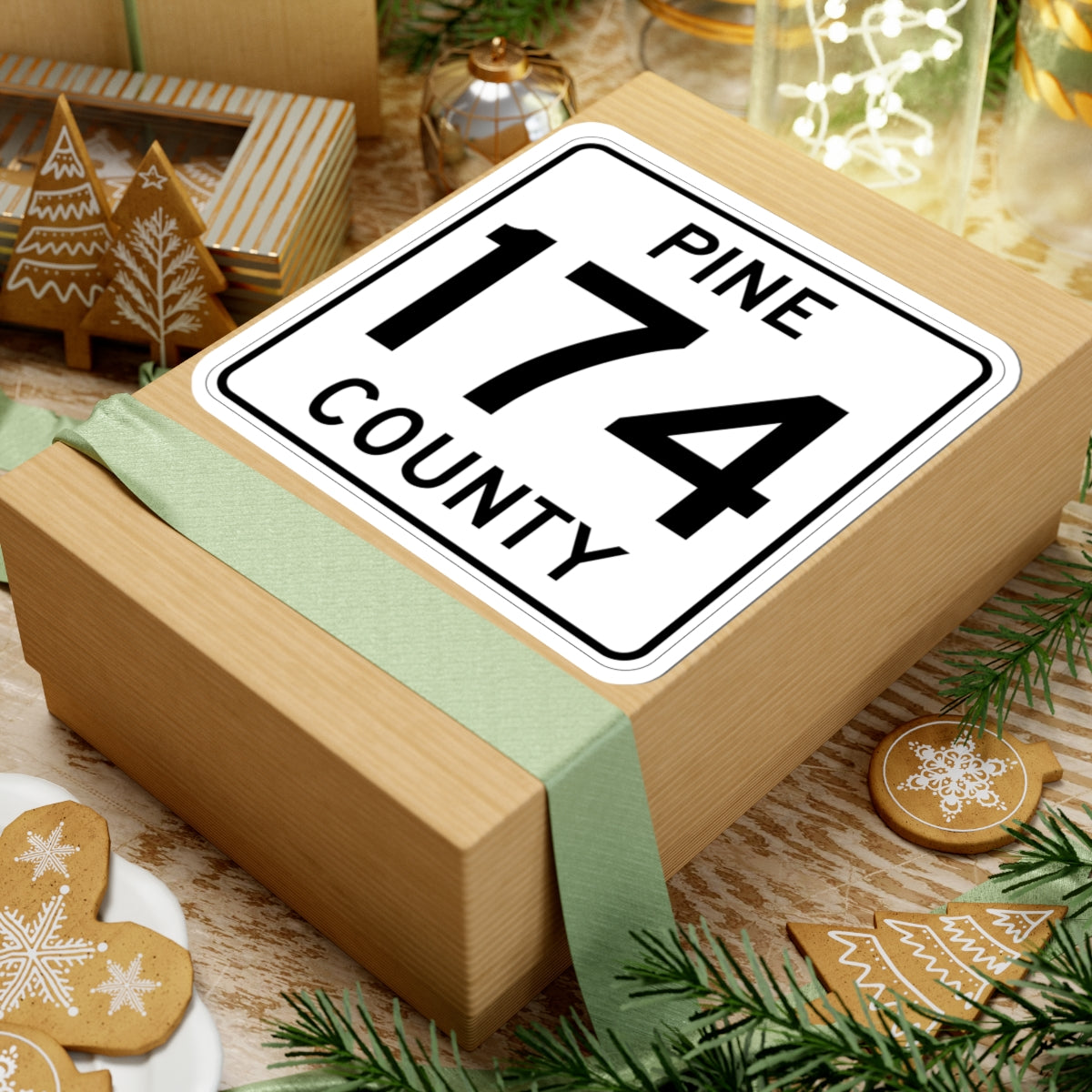 Pine County Route 174 MN (Minnesota) (Road Sign) STICKER Vinyl Kiss-Cut Decal