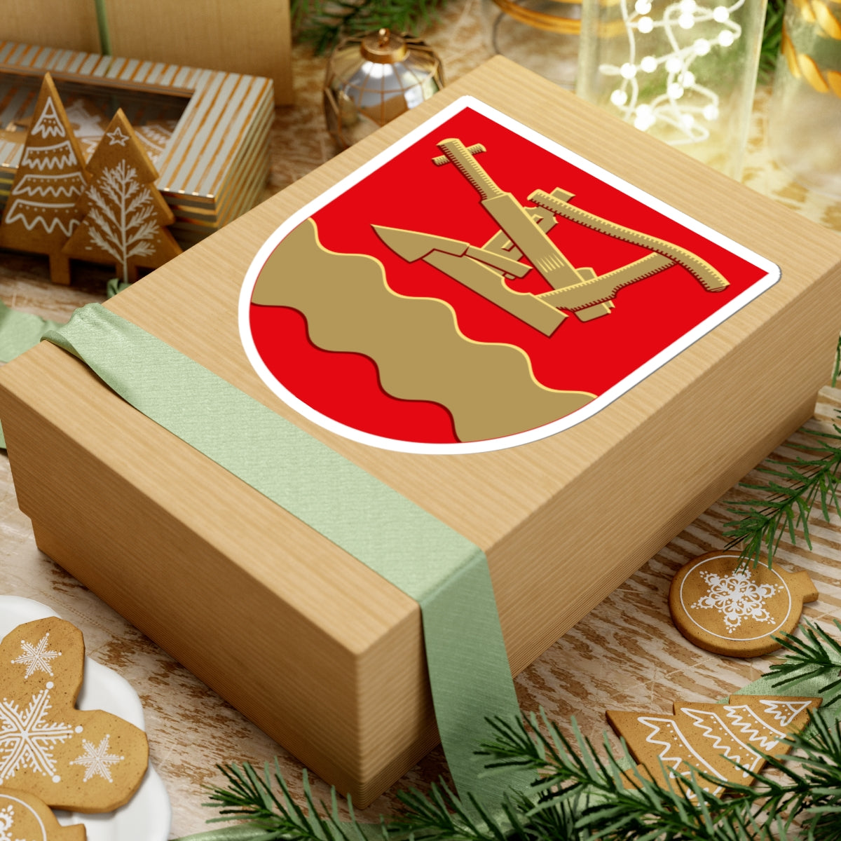 Aura.vaakuna (Finland) (Coat of Arms) STICKER Vinyl Kiss-Cut Decal