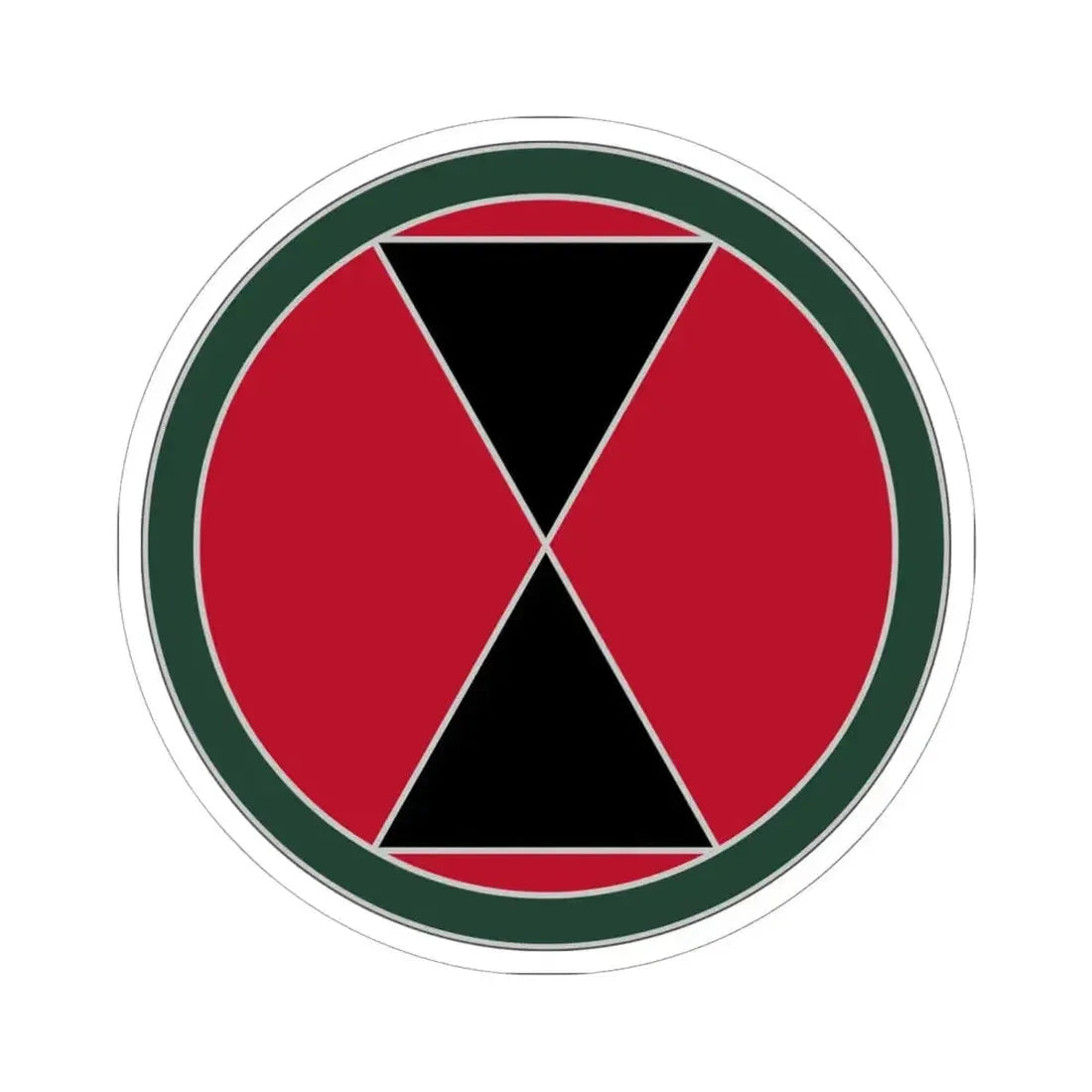 7 Infantry Division (U.S. Army) STICKER Vinyl Kiss-Cut Decal 6 Inch White - The Sticker Space