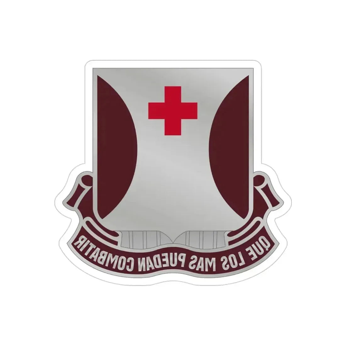 70 Medical Battalion (U.S. Army) REVERSE PRINT Transparent Die-Cut STICKER - The Sticker Space