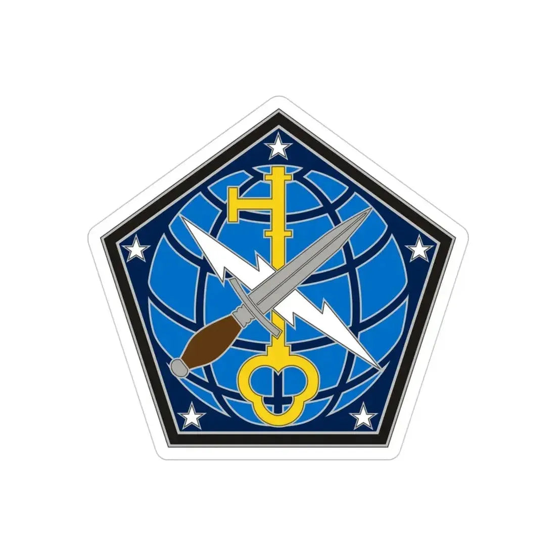 704 Military Intelligence Brigade (U.S. Army) REVERSE PRINT Transparent Die-Cut STICKER - The Sticker Space