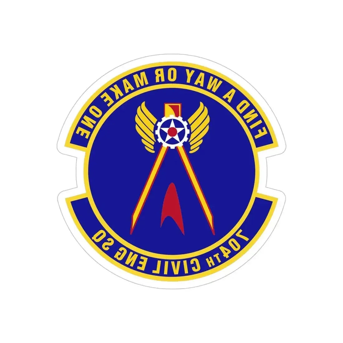 704th Civil Engineer Squadron (U.S. Air Force) REVERSE PRINT Transparent Die-Cut STICKER - The Sticker Space