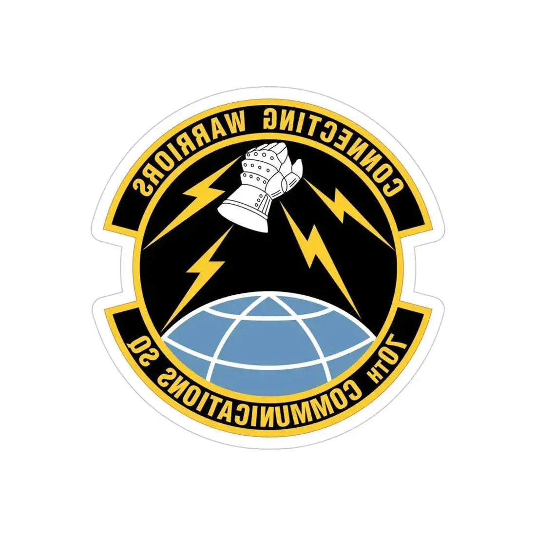 70th Communications Squadron (U.S. Air Force) REVERSE PRINT Transparent Die-Cut STICKER - The Sticker Space
