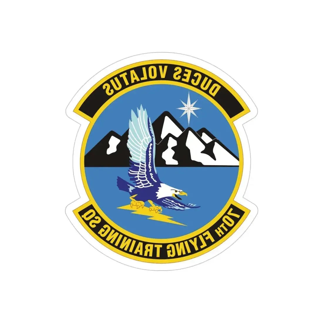 70th Flying Training Squadron (U.S. Air Force) REVERSE PRINT Transparent Die-Cut STICKER - The Sticker Space