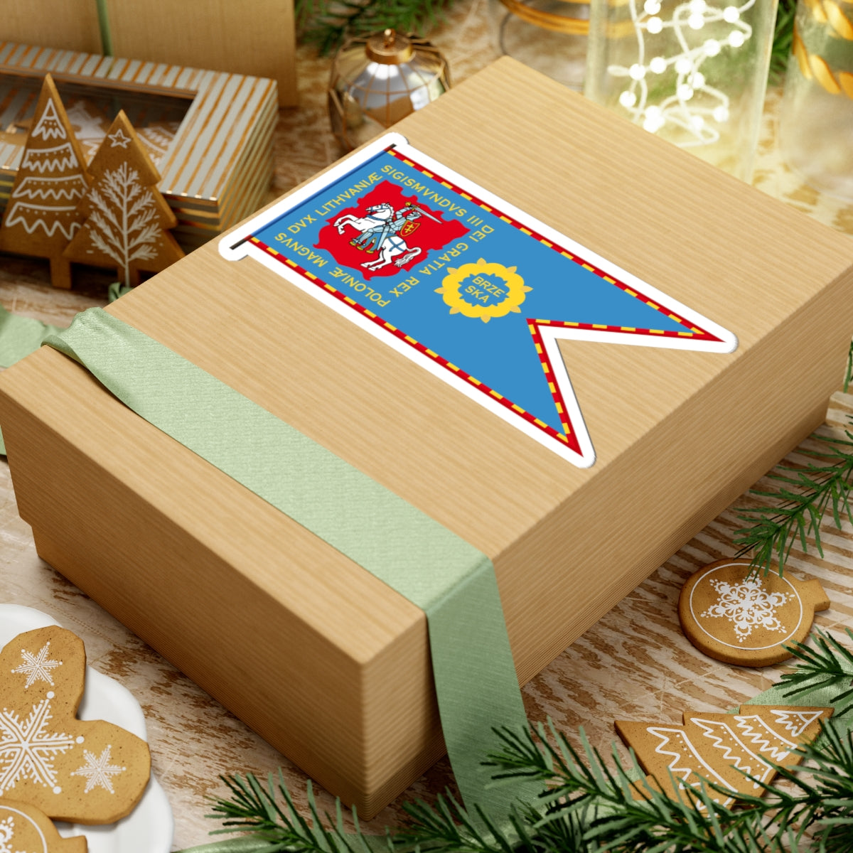 Banner of Brest Litovsk Voivodeship 1609-1618-1 (Belarus) (Coat of Arms) STICKER Vinyl Kiss-Cut Decal