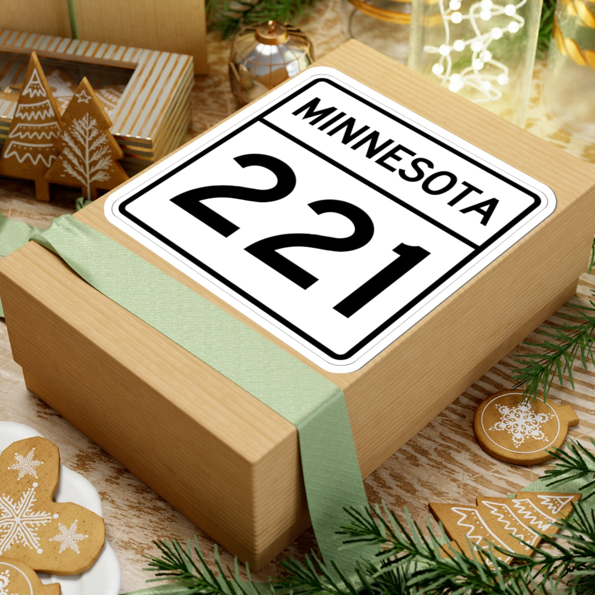 MN-221 1948 (Minnesota) (Road Sign) STICKER Vinyl Kiss-Cut Decal