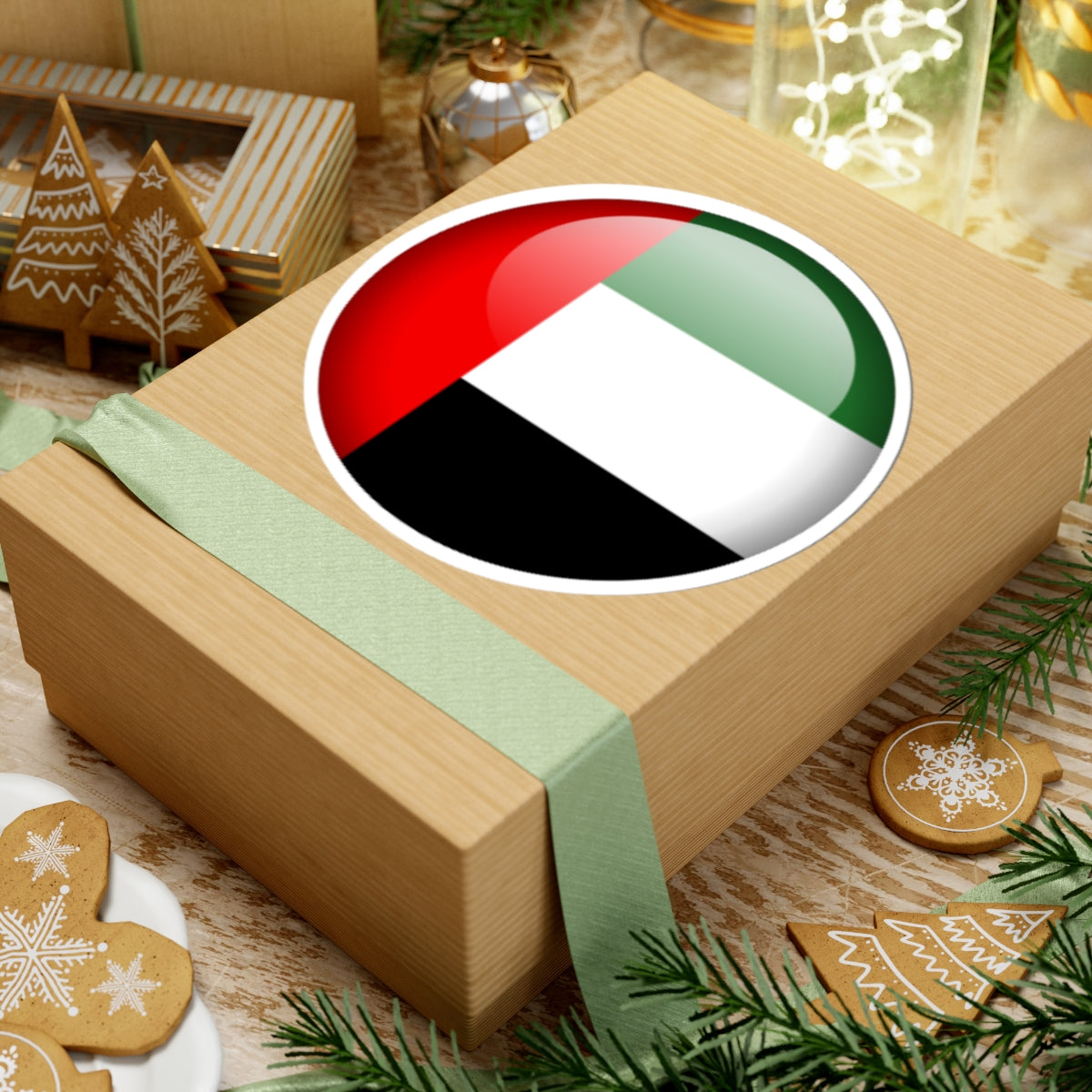 Flag orb United Arab Emirates (United Arab Emirates) STICKER Vinyl Kiss-Cut Decal