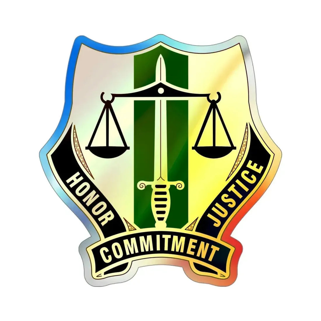 724 Military Police Battalion (U.S. Army) Holographic STICKER Die-Cut Vinyl Decal - The Sticker Space