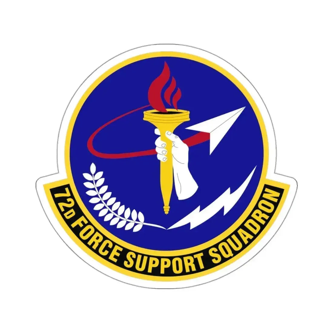 72d Force Support Squadron (U.S. Air Force) STICKER Vinyl Kiss-Cut Decal 3 Inch White - The Sticker Space