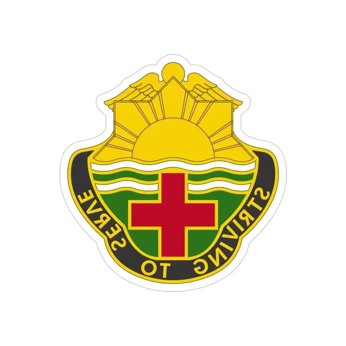 73 Field Hospital (U.S. Army) REVERSE PRINT Transparent Die-Cut STICKER - The Sticker Space