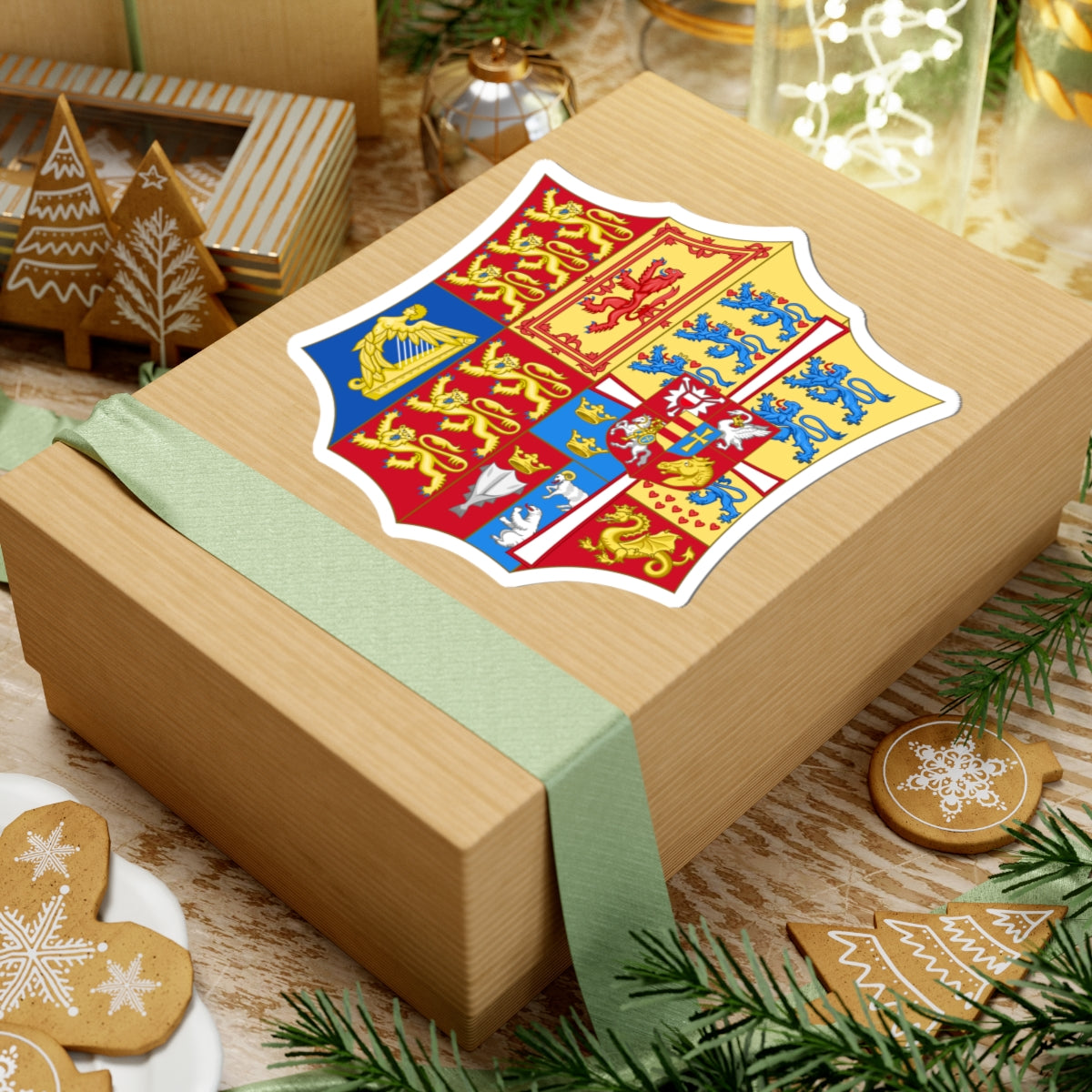 Arms of Alexandra of Denmark (Denmark) (Coat of Arms) STICKER Vinyl Kiss-Cut Decal