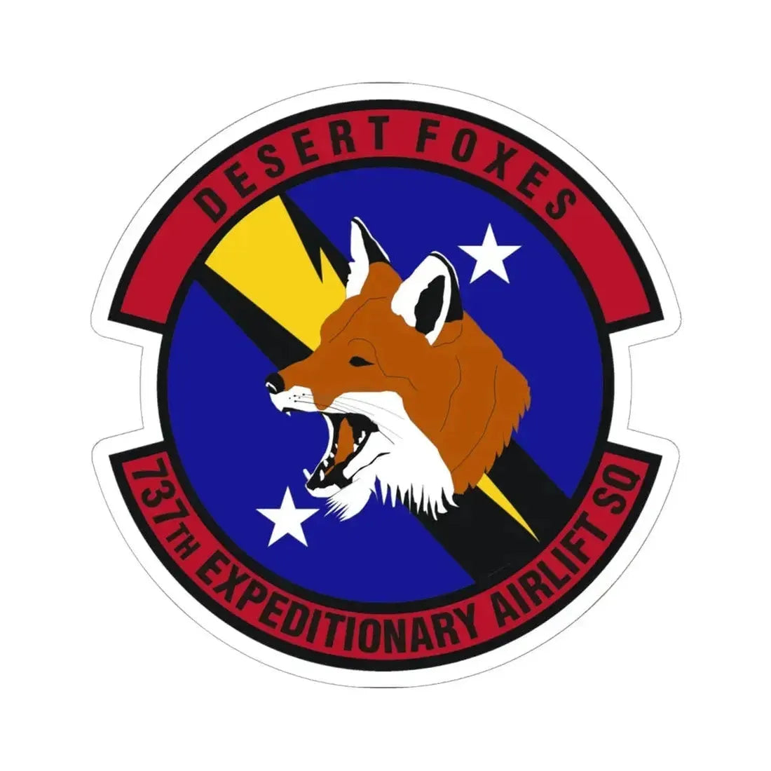 737th Expeditionary Airlift Squadron (U.S. Air Force) STICKER Vinyl Kiss-Cut Decal 6 Inch White - The Sticker Space