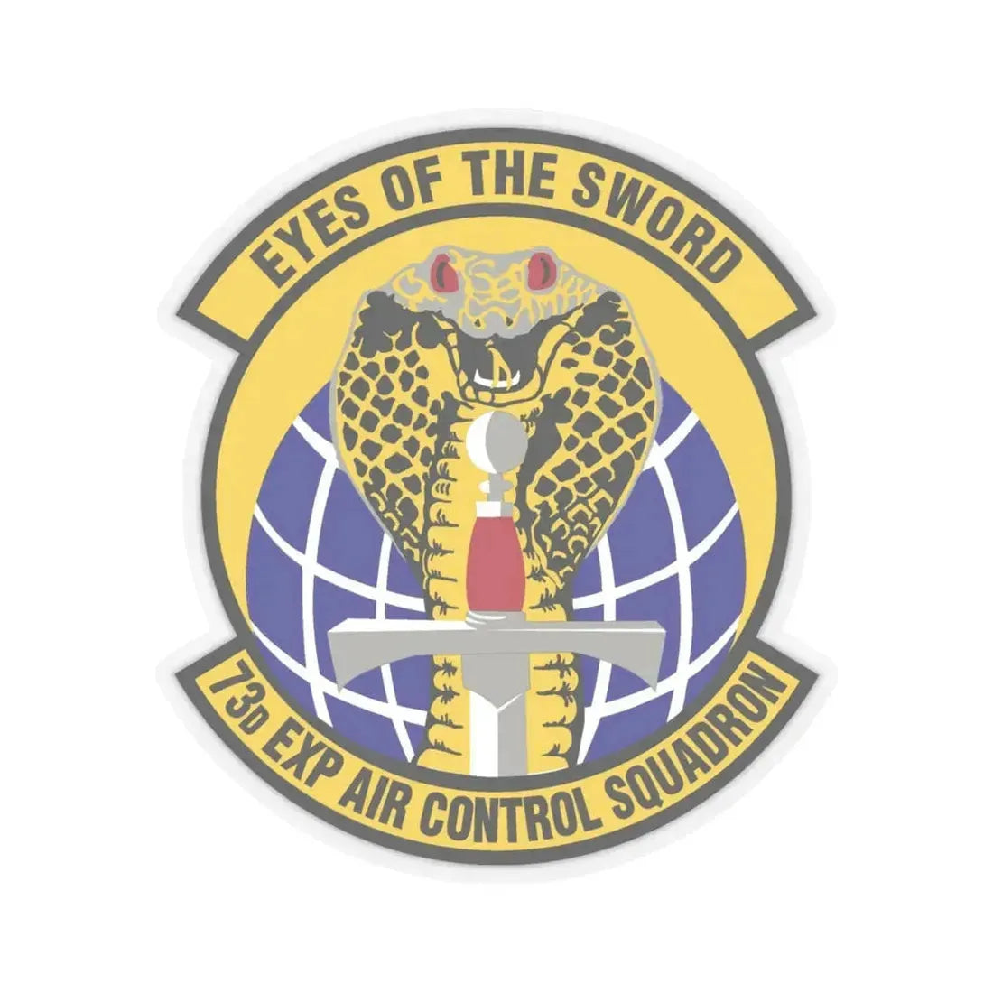 73d Expeditionary Air Control Squadron (U.S. Air Force) STICKER Vinyl Kiss-Cut Decal 6 Inch Transparent - The Sticker Space