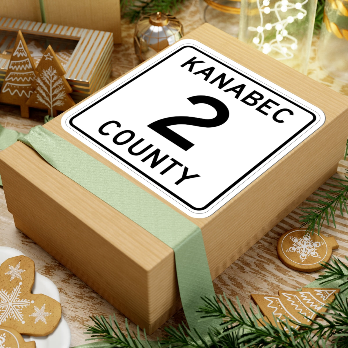 Kanabec County 2 MN (Minnesota) (Road Sign) STICKER Vinyl Kiss-Cut Decal