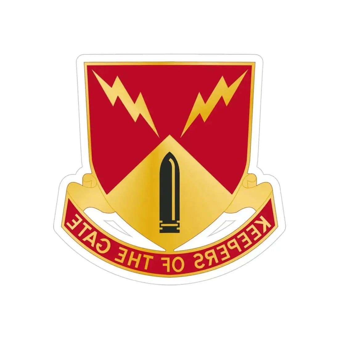 752nd Antiaircraft Artillery Gun Battalion (U.S. Army) REVERSE PRINT Transparent Die-Cut STICKER - The Sticker Space