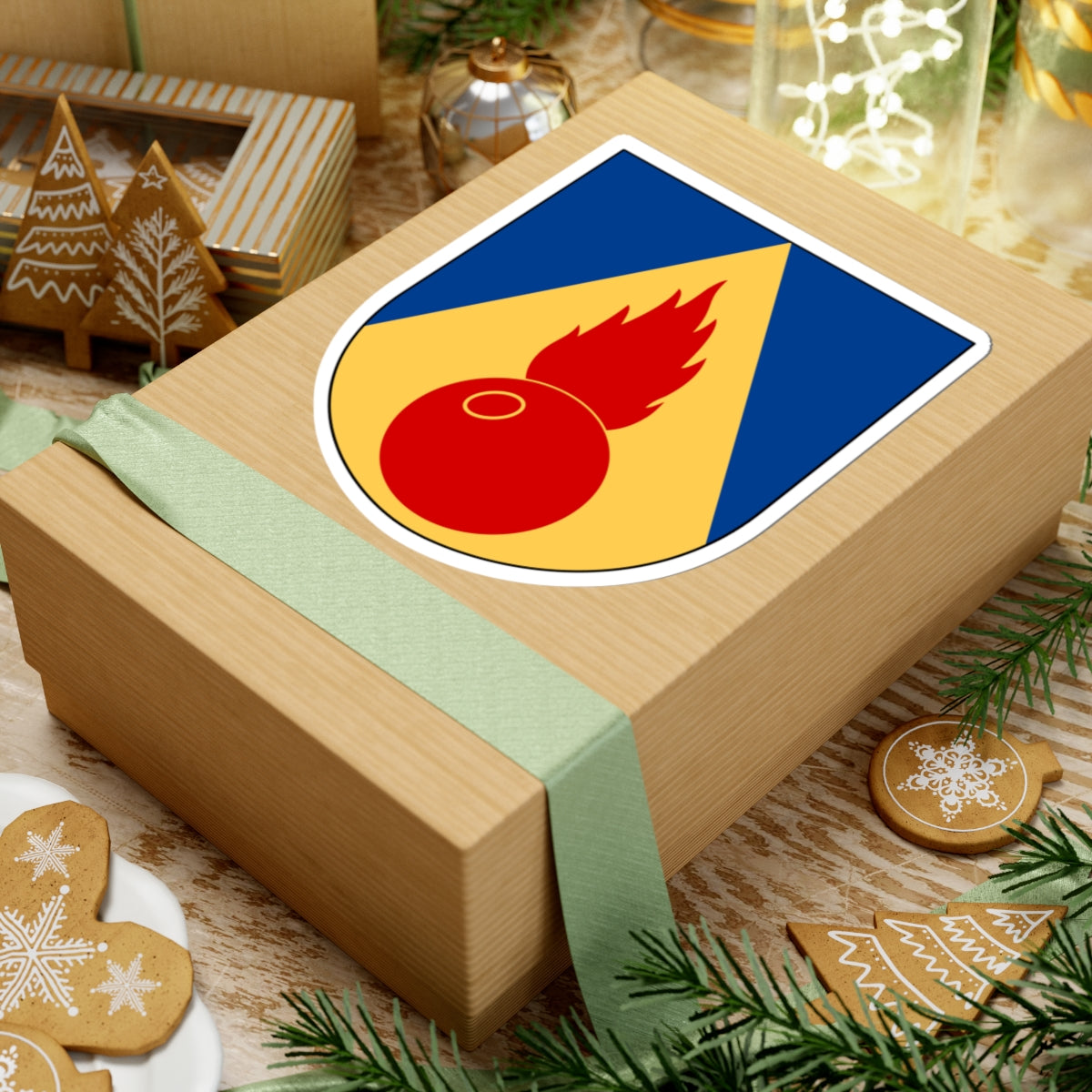 Artilleriregementet 911. kompaniet vapen (Sweden) (Coat of Arms) STICKER Vinyl Kiss-Cut Decal