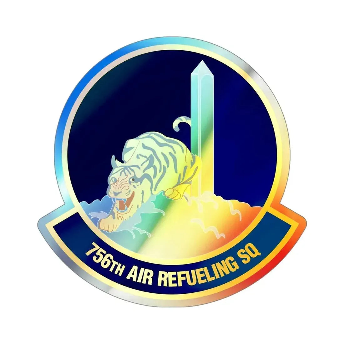 756 Air Refueling Squadron AFRC (U.S. Air Force) Holographic STICKER Die-Cut Vinyl Decal - The Sticker Space
