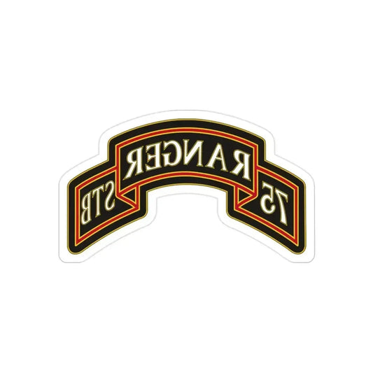 75th Ranger Regiment Regimental Reconnaissance Company (U.S. Army) REVERSE PRINT Transparent Die-Cut STICKER 2 Inch Die-Cut Transparent - The Sticker Space