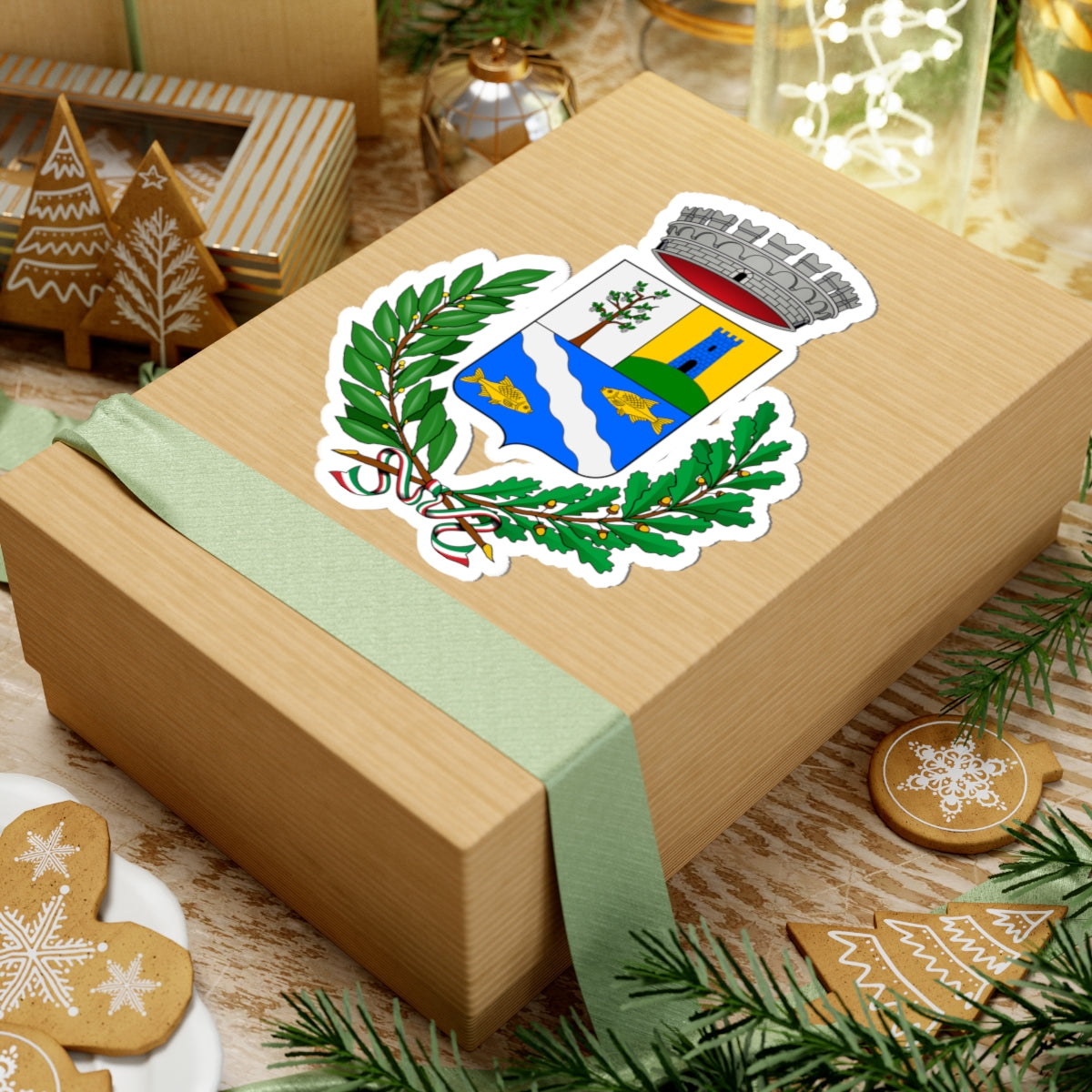 Bardello con Malgesso e Bregano-Stemma (Italy) (Coat of Arms) STICKER Vinyl Kiss-Cut Decal