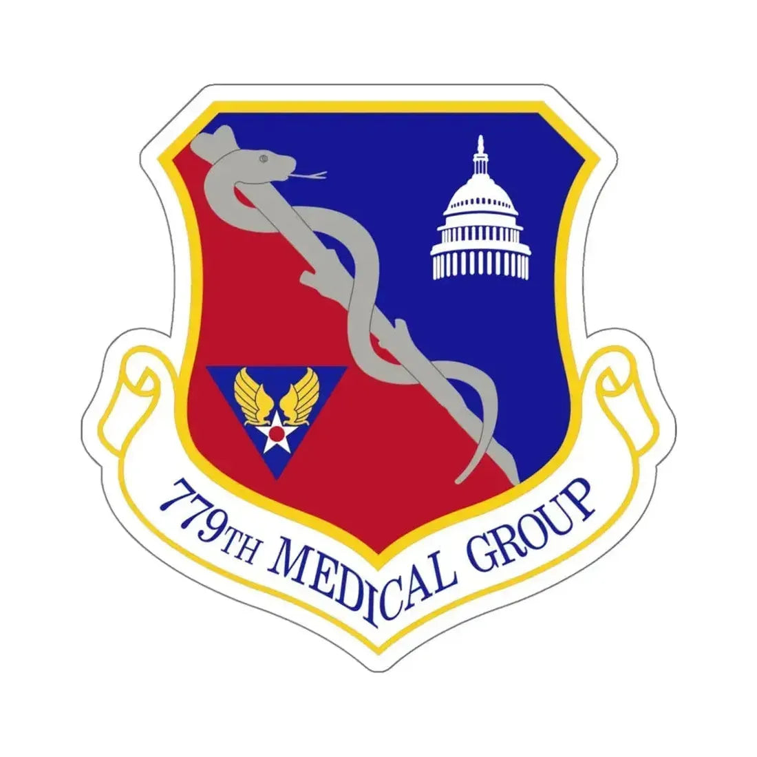 779th Medical Group (U.S. Air Force) STICKER Vinyl Kiss-Cut Decal 6 Inch White - The Sticker Space