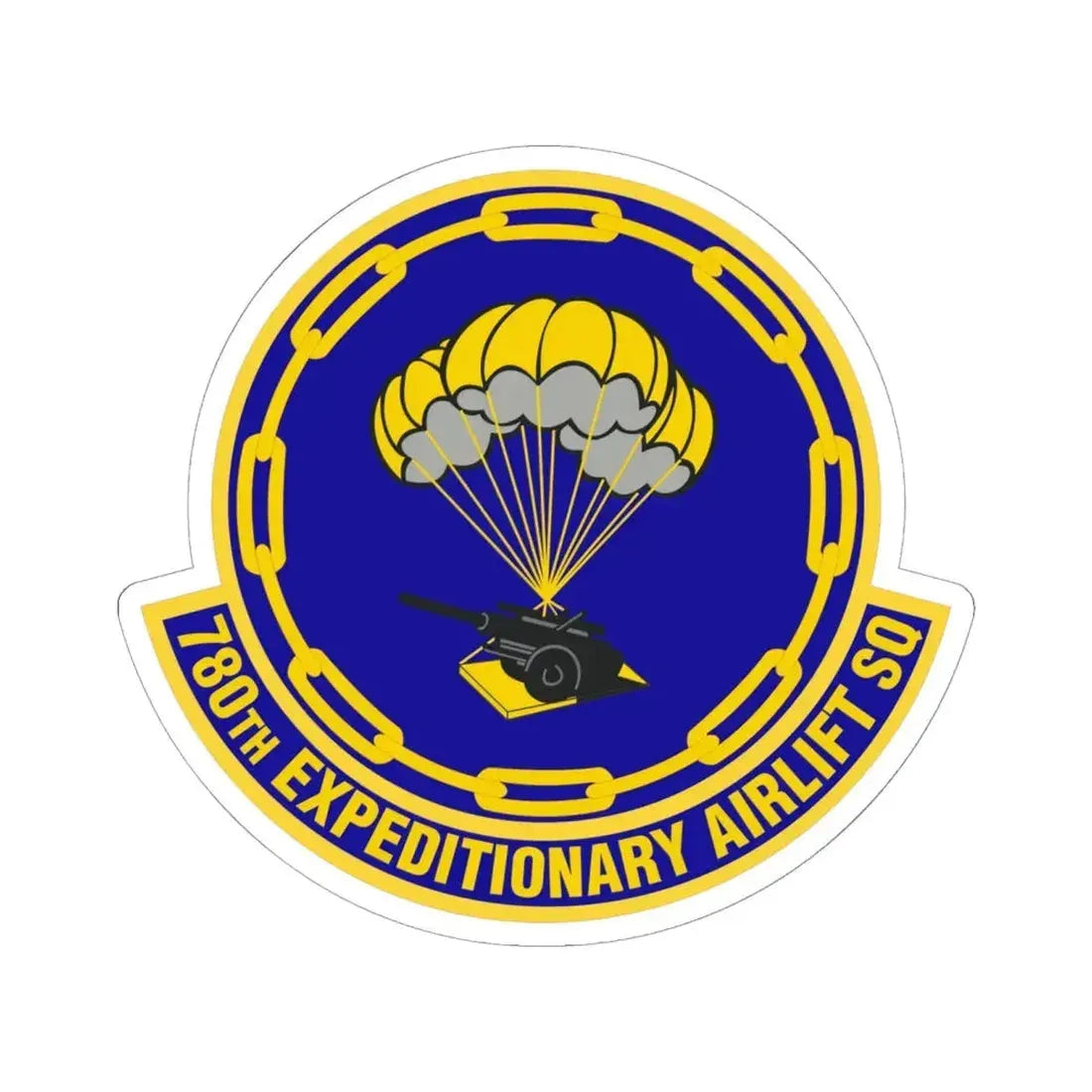 780th Expeditionary Airlift Squadron (U.S. Air Force) STICKER Vinyl Kiss-Cut Decal 6 Inch White - The Sticker Space