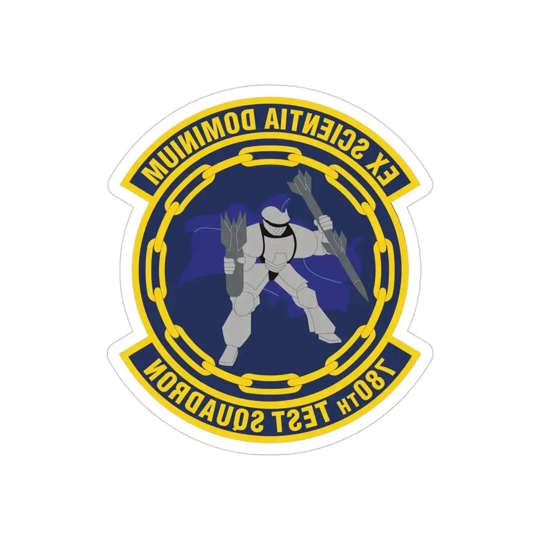 780th Test Squadron (U.S. Air Force) REVERSE PRINT Transparent Die-Cut STICKER - The Sticker Space