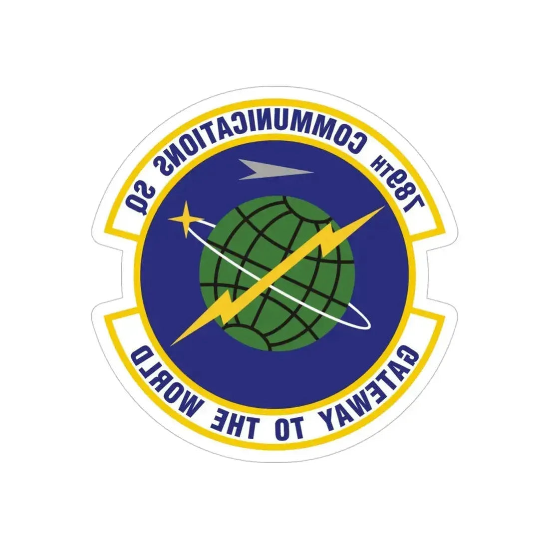 789th Communications Squadron (U.S. Air Force) REVERSE PRINT Transparent Die-Cut STICKER - The Sticker Space
