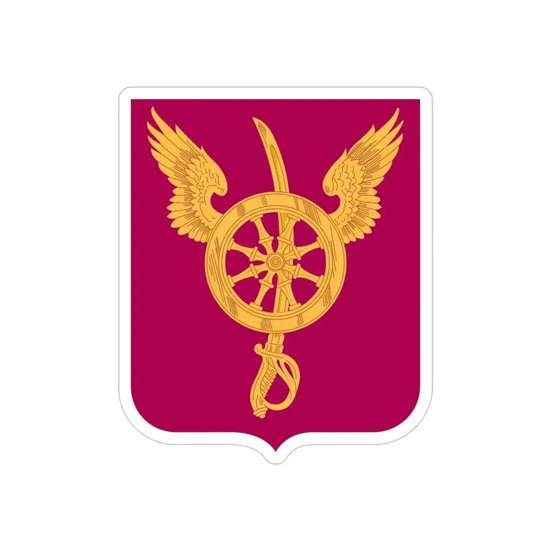 79 Ordnance Battalion Obsolete Insignia 2 (U.S. Army) REVERSE PRINT Transparent Die-Cut STICKER - The Sticker Space