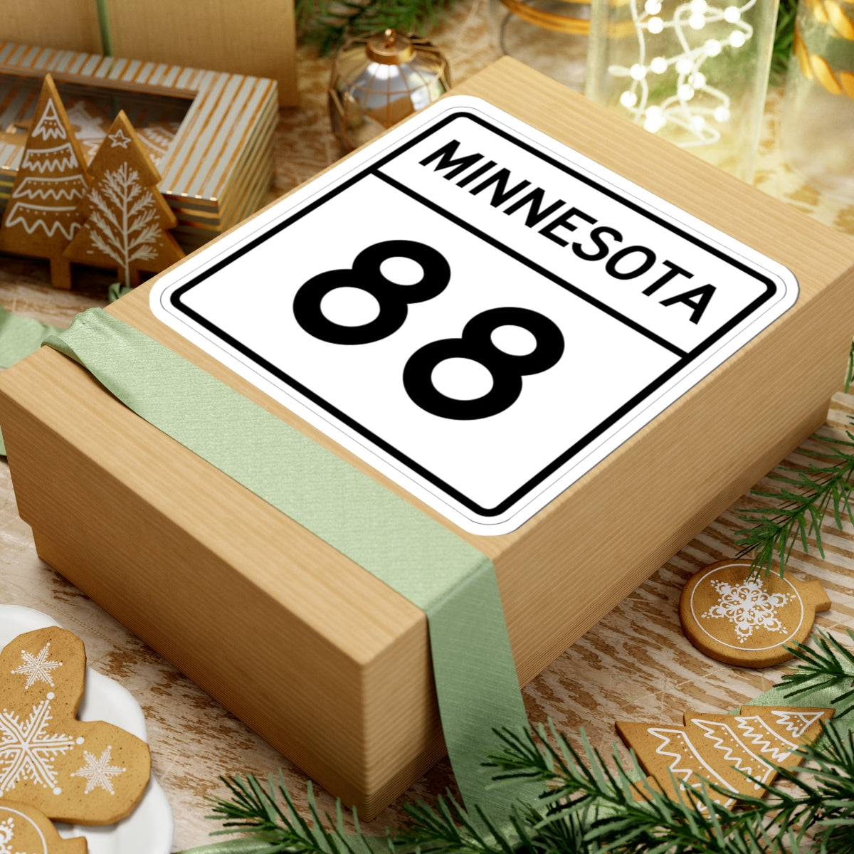 MN-88 1948 (Minnesota) (Road Sign) STICKER Vinyl Kiss-Cut Decal