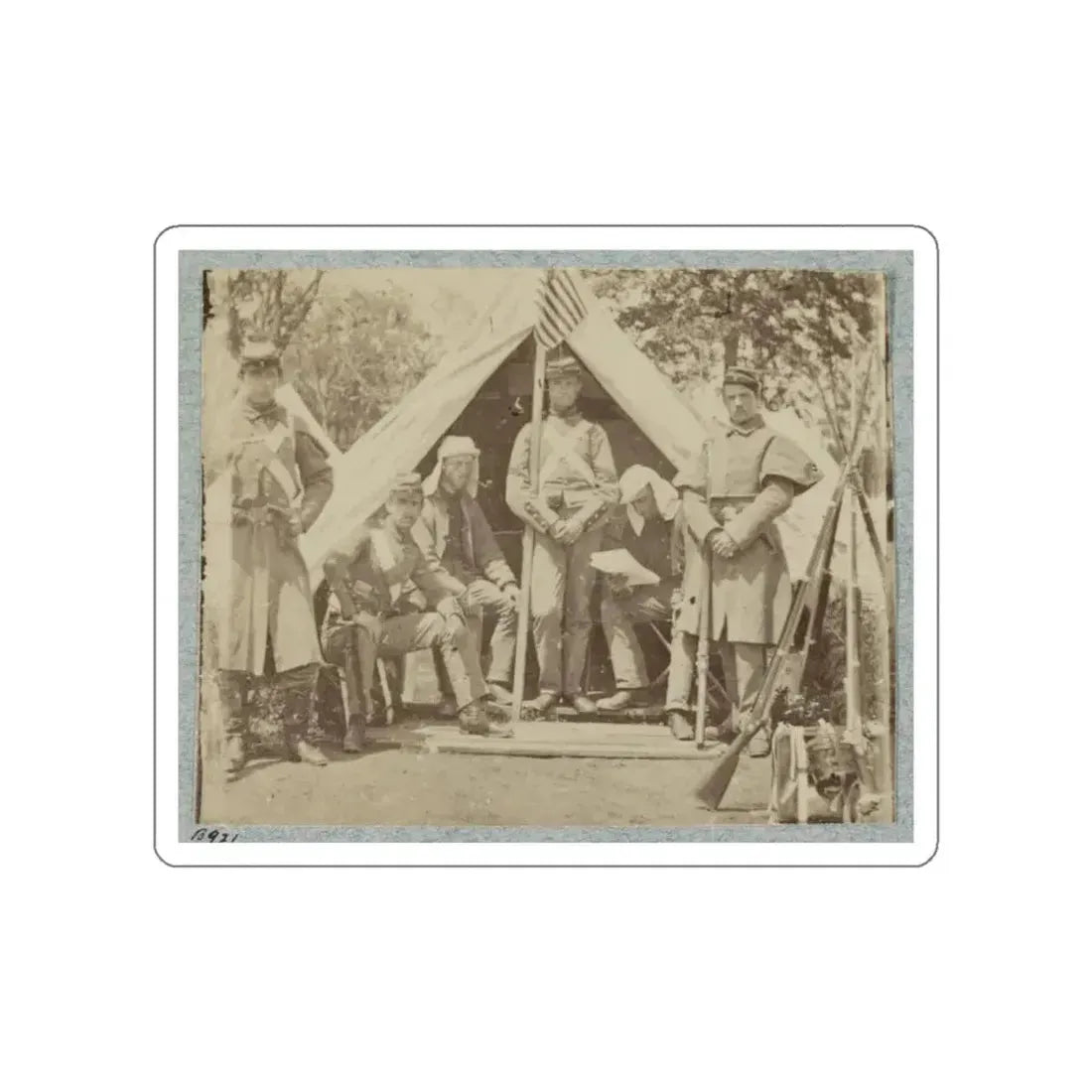 7th New York State Militia, Camp Cameron, D.C., 1861 009 (U.S. Civil War) STICKER Vinyl Die-Cut Decal - The Sticker Space