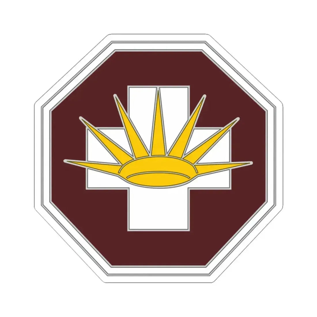 8 Medical Brigade 3 (U.S. Army) STICKER Vinyl Kiss-Cut Decal 6 Inch White - The Sticker Space